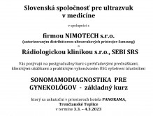 SONOMAMODIAGNOSTIKA		PRE	 GYNEKOLÓGOV	 -		základný	kurz